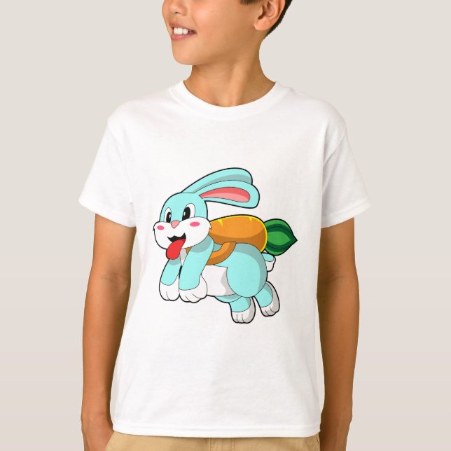Rabbit with Carrot as Rocket T-Shirt (Front)