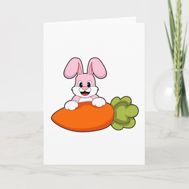 Rabbit with Carrot Card (Front)