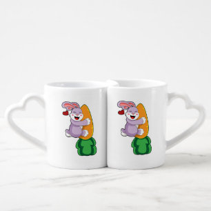 Rabbit with Carrot Coffee Mug Set