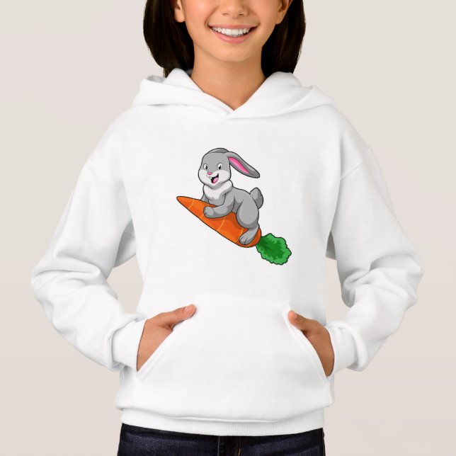 Rabbit with Carrot Hoodie (Front)