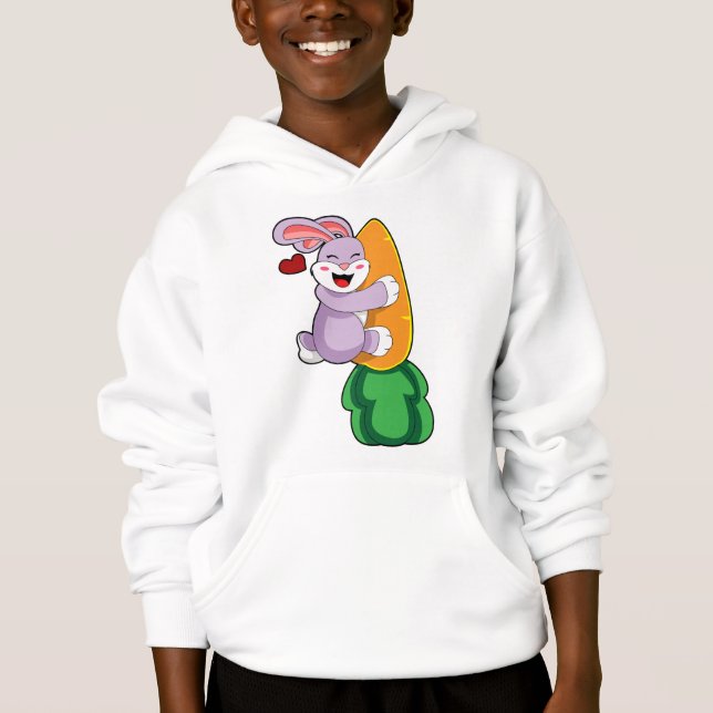 Rabbit with Carrot Hoodie (Front)