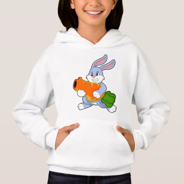 Rabbit with Carrot Hoodie (Front)