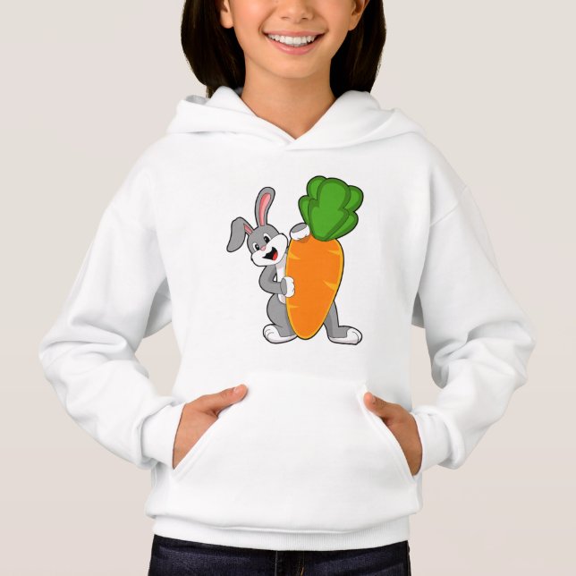 Rabbit with Carrot Hoodie (Front)