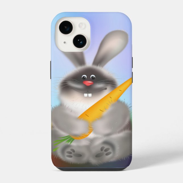 Rabbit with Carrot Iphone Case (Back)