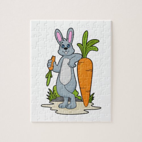 Rabbit with Carrot Jigsaw Puzzle