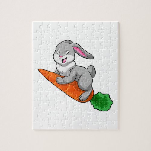 Rabbit with Carrot Jigsaw Puzzle