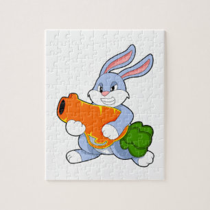 Rabbit with Carrot Jigsaw Puzzle