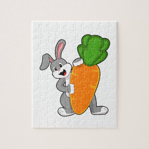 Rabbit with Carrot Jigsaw Puzzle