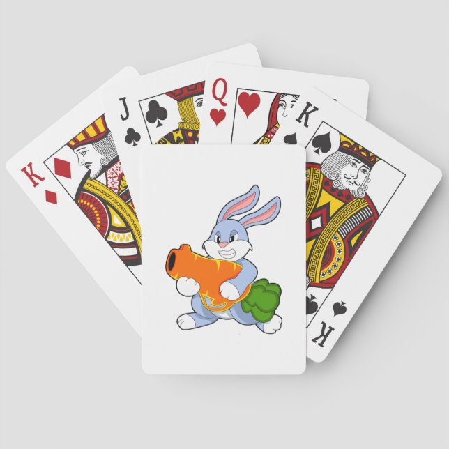 Rabbit with Carrot Poker Cards (Back)
