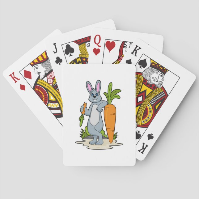 Rabbit with Carrot Poker Cards (Back)