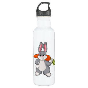 Rabbit with Carrot Stainless Steel Water Bottle