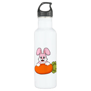 Rabbit with Carrot Stainless Steel Water Bottle