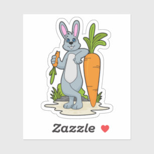 Rabbit with Carrot Sticker