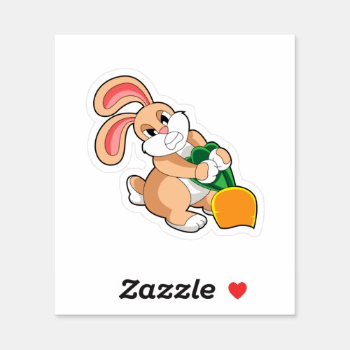 Rabbit with Carrot Sticker