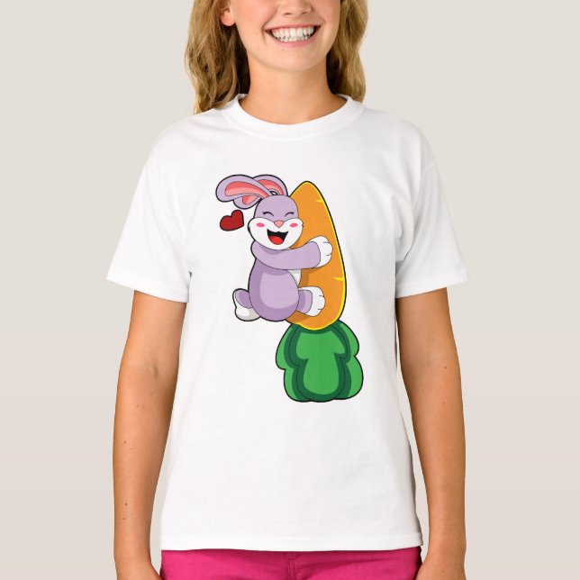 Rabbit with Carrot T-Shirt (Front)