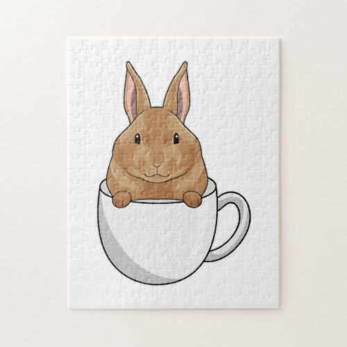 Rabbit with Cup of Coffee Jigsaw Puzzle