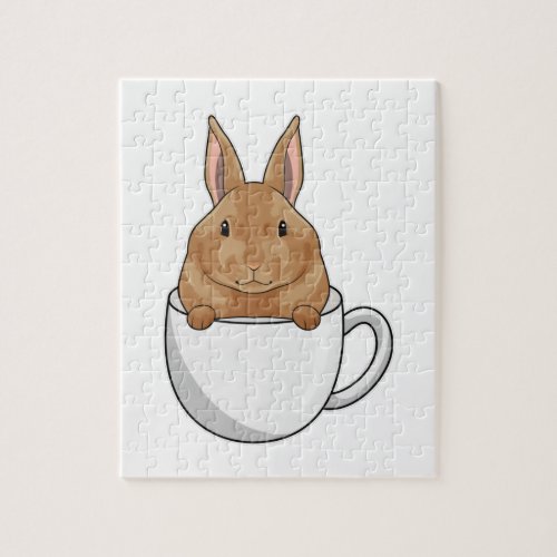 Rabbit with Cup of Coffee Jigsaw Puzzle