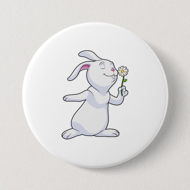 Rabbit with Daisy Button (Front)