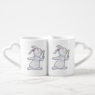 Rabbit with Daisy Coffee Mug Set