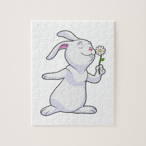 Rabbit with Daisy Jigsaw Puzzle