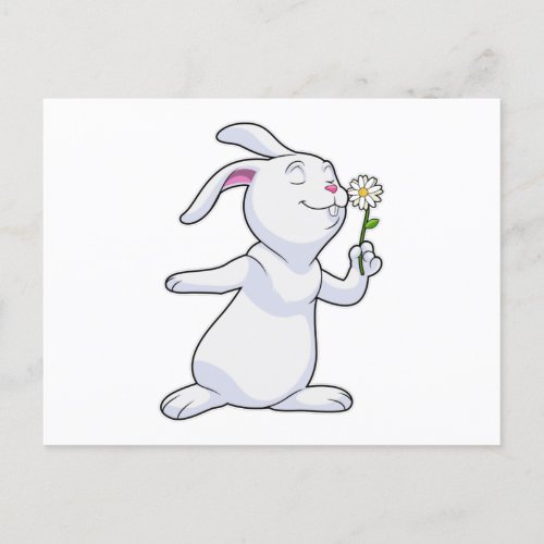 Rabbit with Daisy Postcard