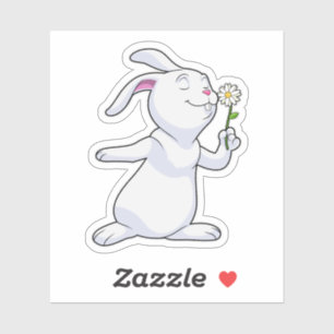 Rabbit with Daisy Sticker