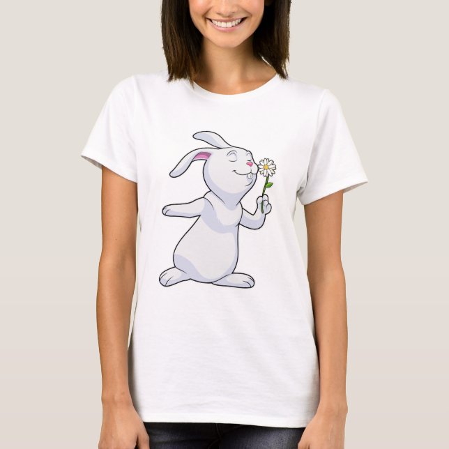 Rabbit with Daisy T-Shirt (Front)