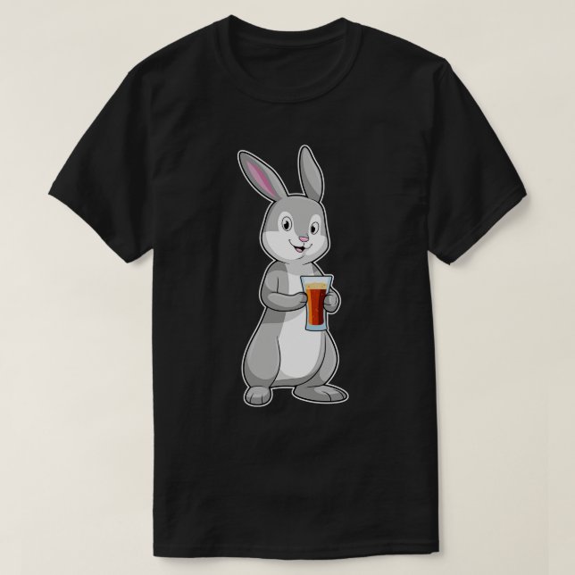Rabbit with Drink T-Shirt (Design Front)