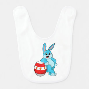 Rabbit with Easter egg Baby Bib