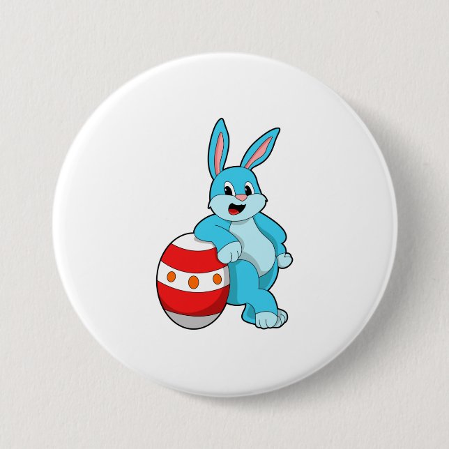 Rabbit with Easter egg Button (Front)