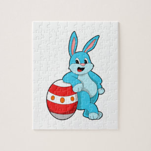 Rabbit with Easter egg Jigsaw Puzzle