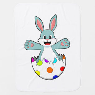 Rabbit with Egg Baby Blanket