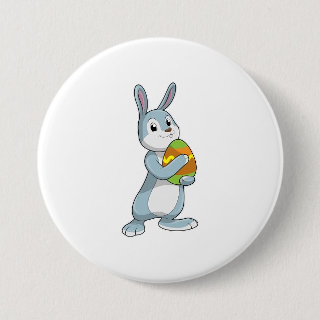 Rabbit with Egg Button (Front)