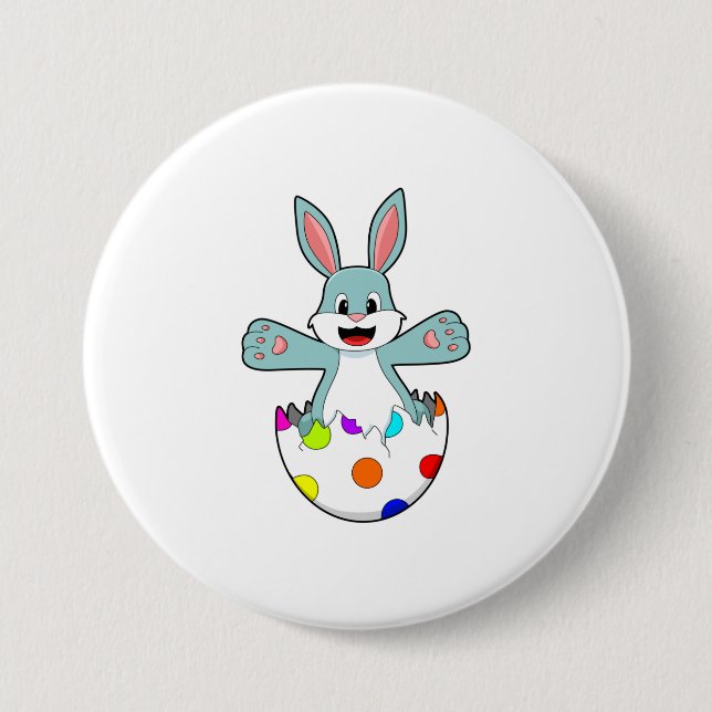 Rabbit with Egg Button (Front)