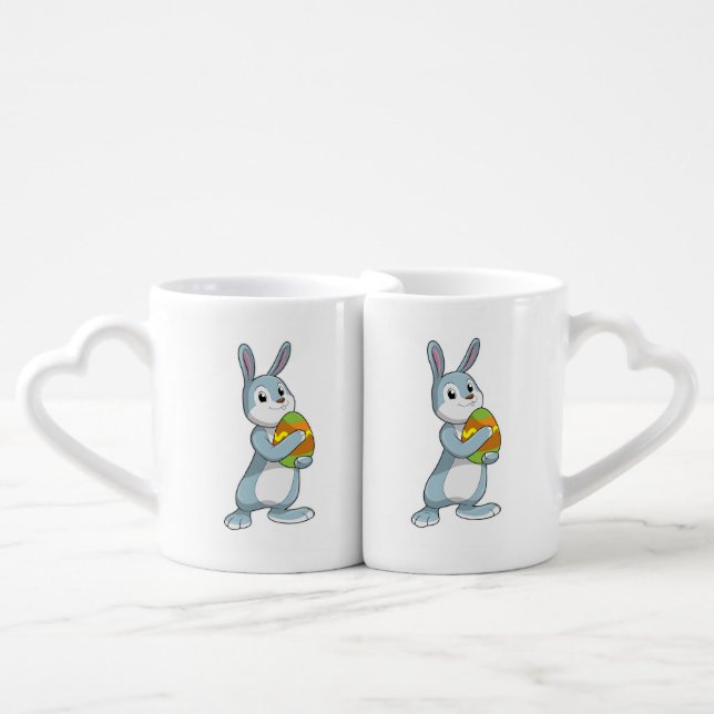 Rabbit with Egg Coffee Mug Set (Front Nesting)