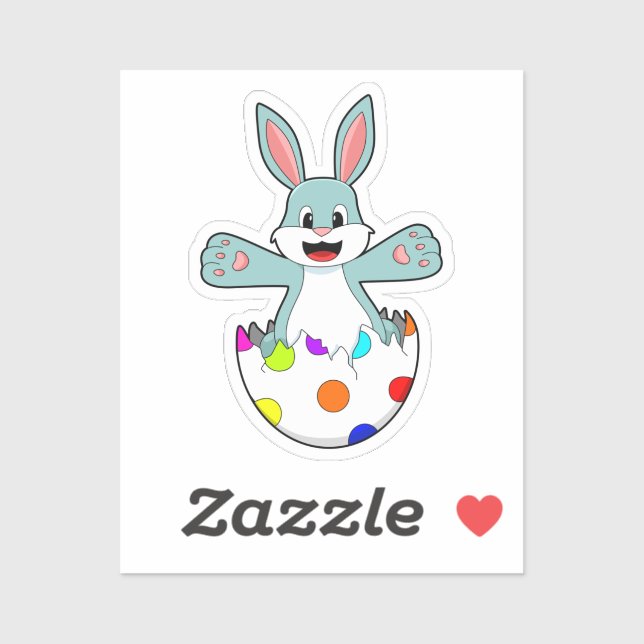 Rabbit with Egg Sticker (Sheet)