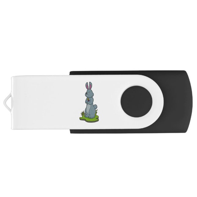 Rabbit with Flowers Flash Drive (Back)