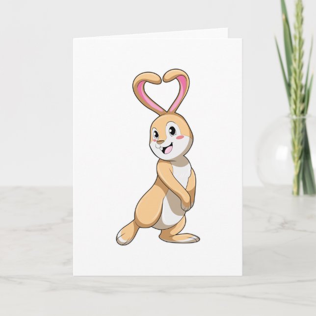 Rabbit with Heart Card (Front)