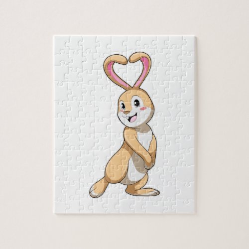 Rabbit with Heart Jigsaw Puzzle