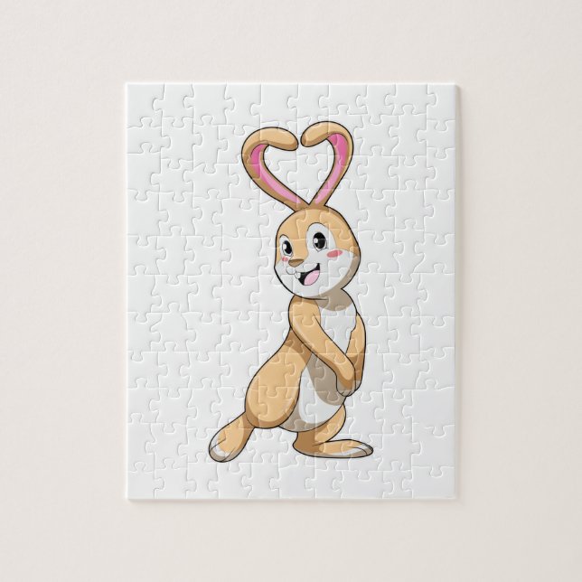 Rabbit with Heart Jigsaw Puzzle (Vertical)