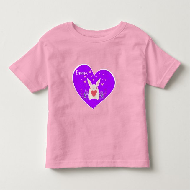 Rabbit with Hearts T-Shirt (Front)