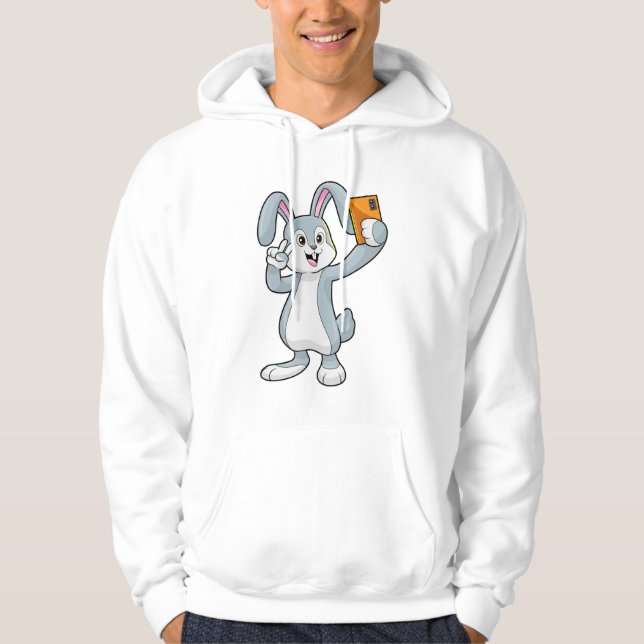 Rabbit with Mobile Hoodie (Front)