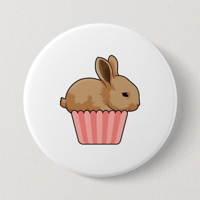 Rabbit with Muffin Button (Front)