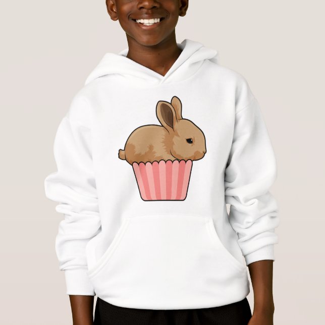 Rabbit with Muffin Hoodie (Front)