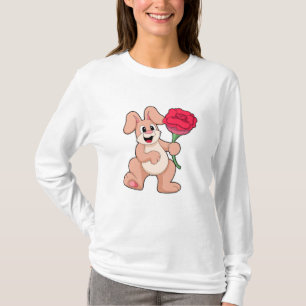 Rabbit with red Rose T-Shirt
