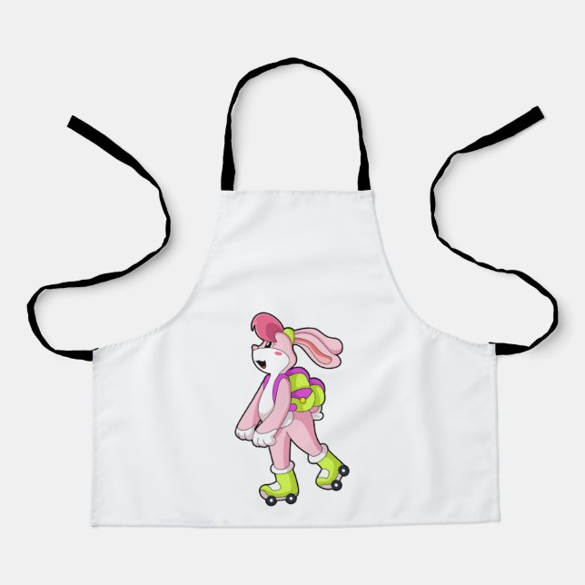 Rabbit with Roller skates Apron (Front)