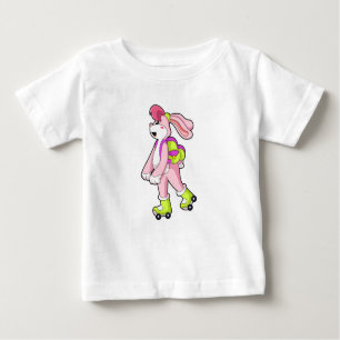 Rabbit with Roller skates Baby T-Shirt