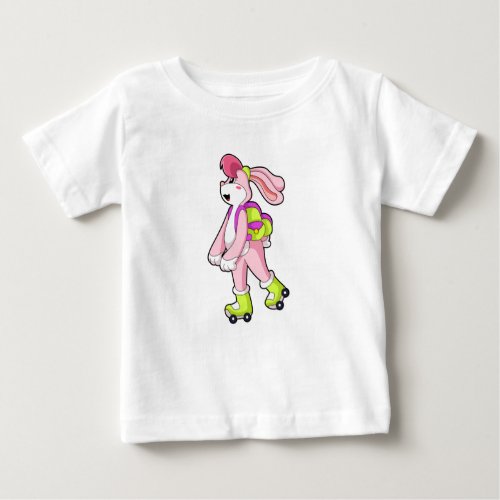 Rabbit with Roller skates Baby T_Shirt