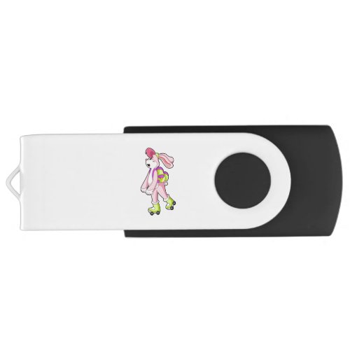 Rabbit with Roller skates Flash Drive