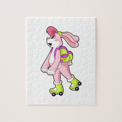Rabbit with Roller skates Jigsaw Puzzle